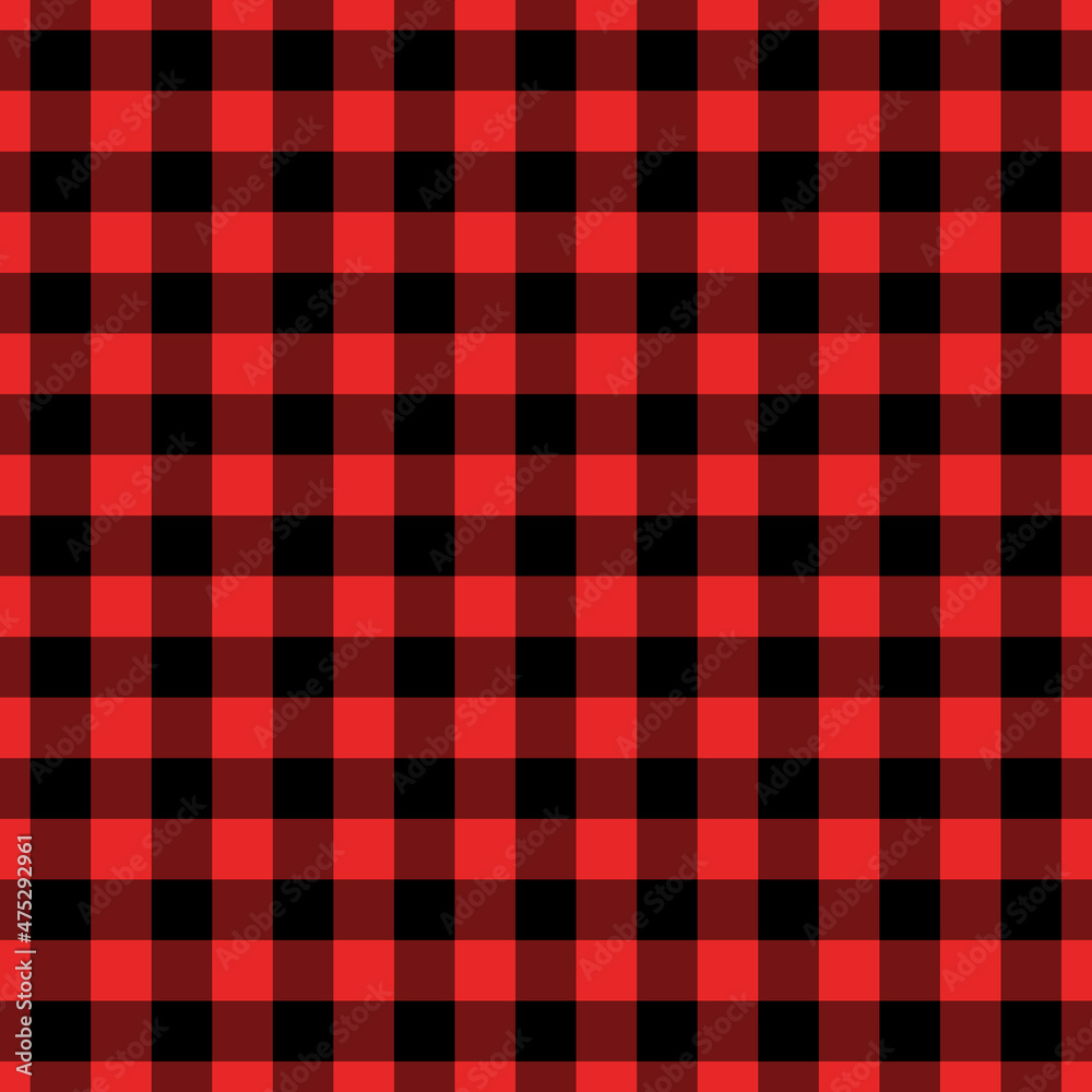 Seamless red black gingham pattern. Simple checkered background. Seamless red black gingham pattern. Simple checkered background.