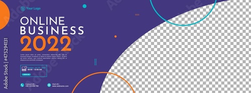 Business conference banner template design for webinar, marketing, online class program, etc