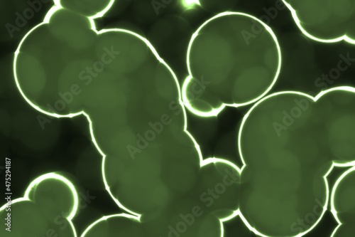 Obraz na plátně amazing design green a lot organic primitive organisms cg background illustratio