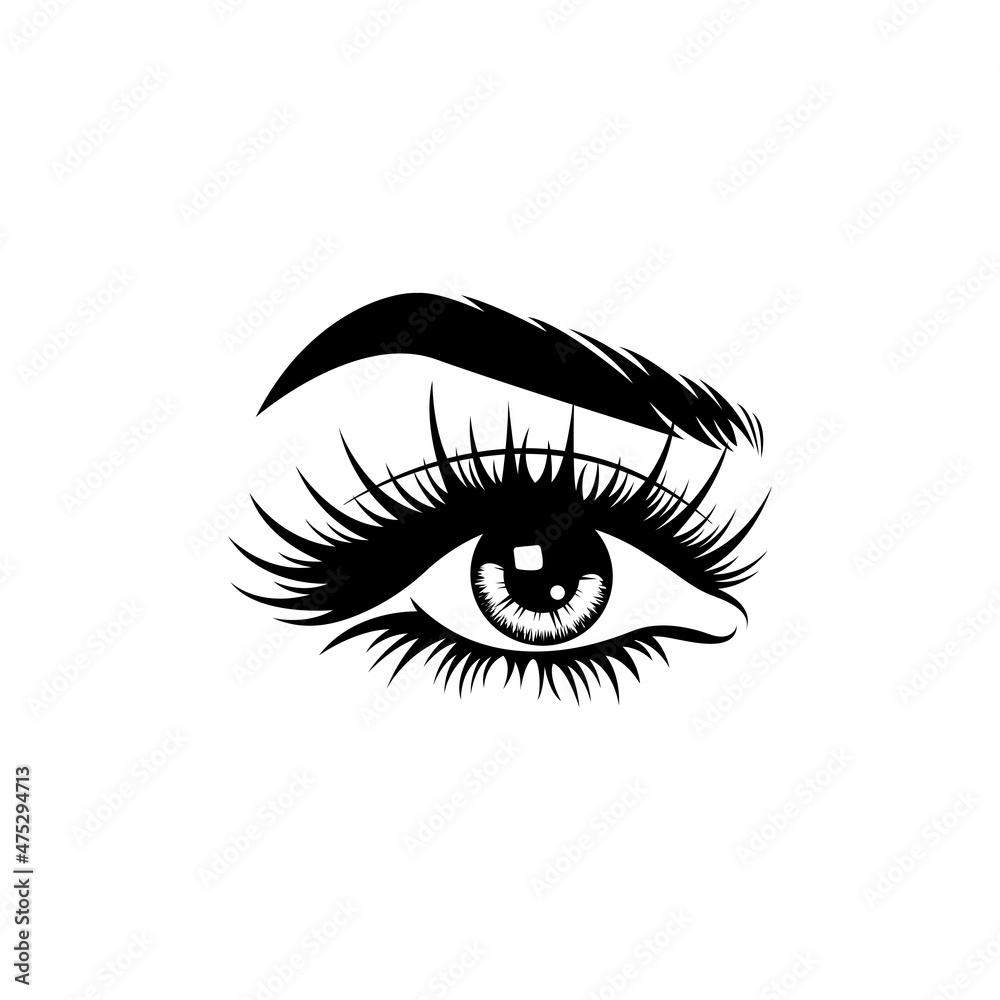 Obraz premium eyelashes logo icon design template vector