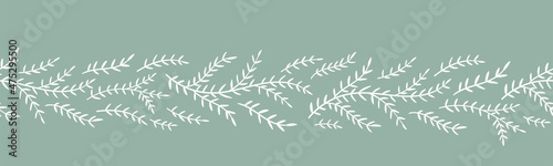 Lovely hand drawn seamless christmas pattern with branches and decoration, great for banners, wallpapers, cards, textiles - vector design © TALVA