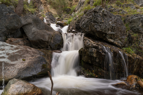 waterfall in the mountains