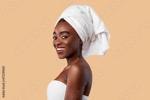 Portrait of a beautiful African american woman smiling