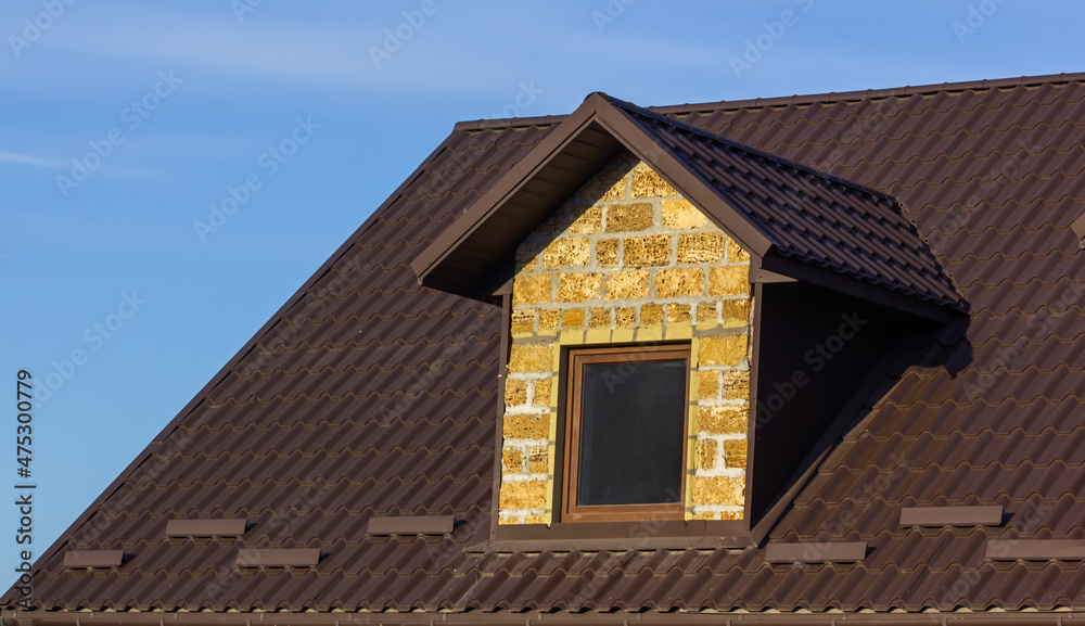 Roof metal sheets. Modern types of roofing materials