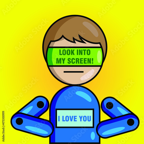 Illustration of Androboy Teasing You