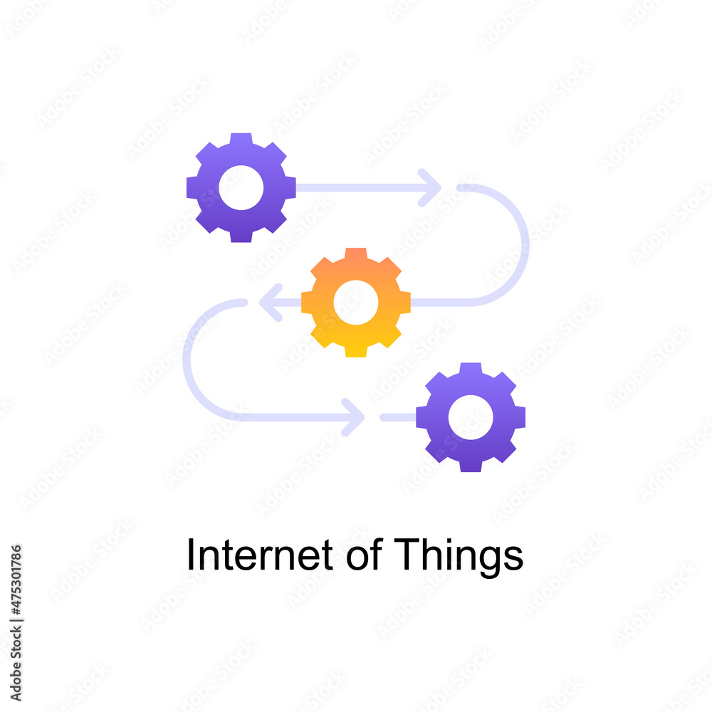 Internet of Things vector Gradient Icon Design illustration. Digitalization and Industry Symbol on White background EPS 10 File Internet of Things vector Gradient Icon Design illustration. Digitalization and Industry Symbol on White background EPS 10 File