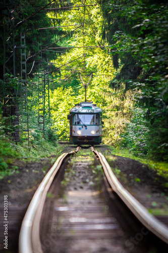 Obraz na płótnie Tram T3R on a rails from Liberec to Jablonec nad Nisou w salonie