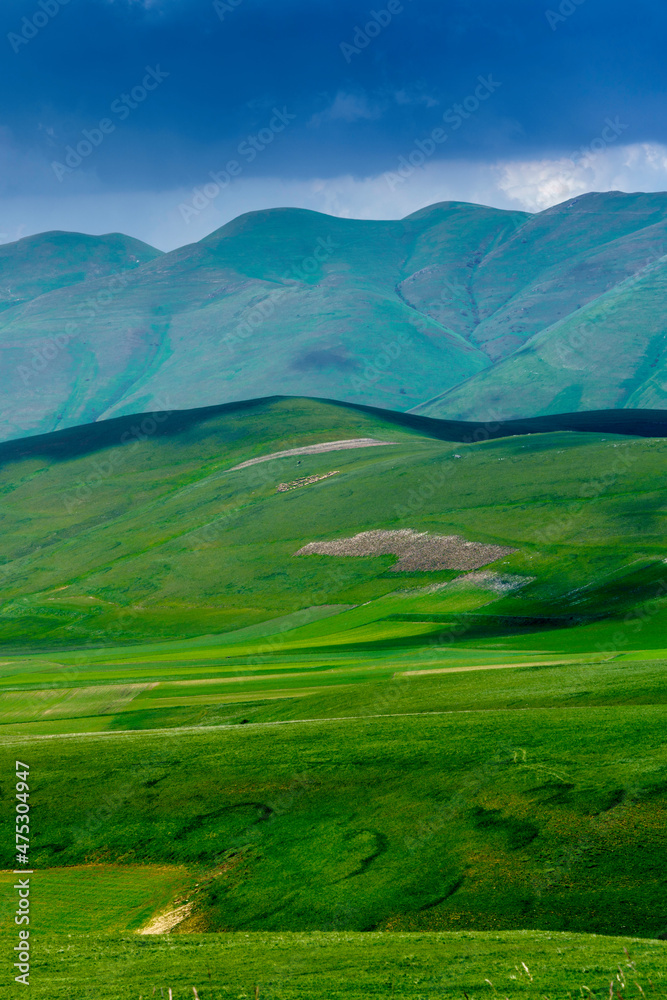 Piano Grande di Castelluccio, mountain and rural landscape Piano Grande di Castelluccio, mountain and rural landscape
