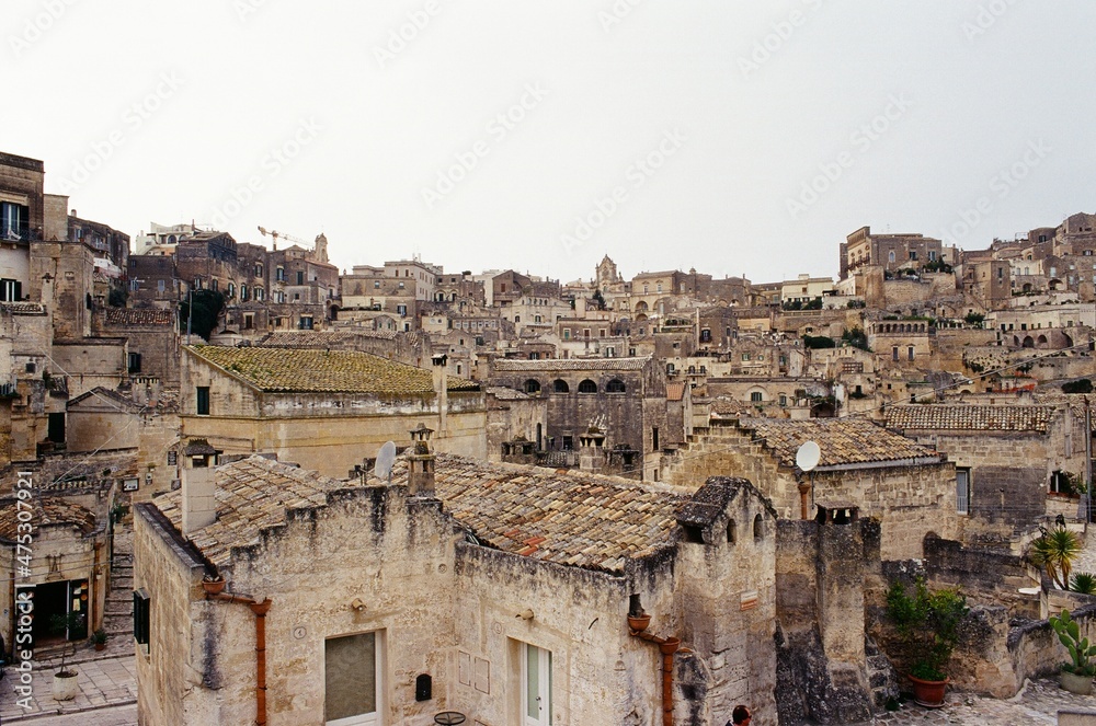 Blick über die Dächer von Matera (Italien)