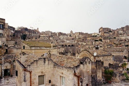 Blick   ber die D  cher von Matera  Italien 