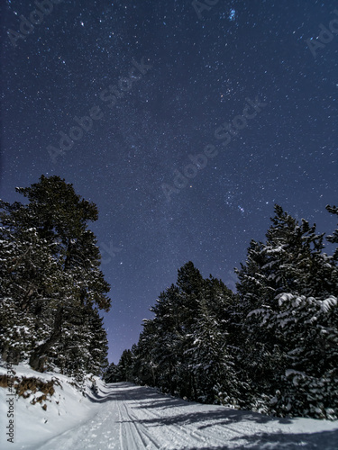 Night at the moutains of Pyrenees