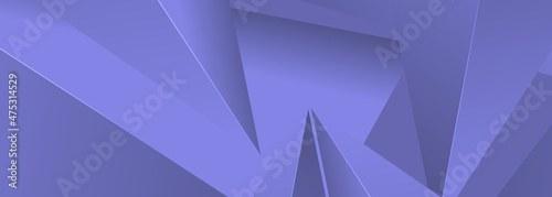 Very peri abstract modern dark wide banner with abstract graphic elements color of the year 2022 - Very peri. Vector illustration