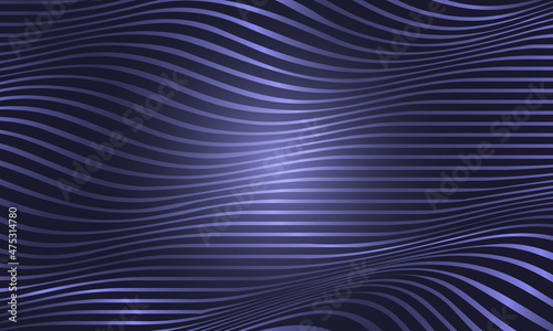 Very peri color of the year 2022 glowing waved horizontal shapes luxury elegance vector abstract background. Striped horizontal wavy very peri line modern pattern corporate concept web banner.