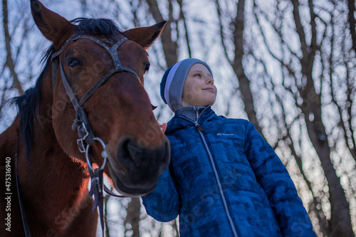 child and horse 