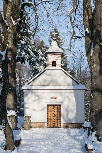 St. Mary Magdalene Chapel built by forest workers of German origin - Waldleute in 1876, Piesok (Modra), Slovakia photo