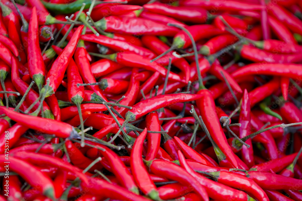 Red pepper in a close-up shot.