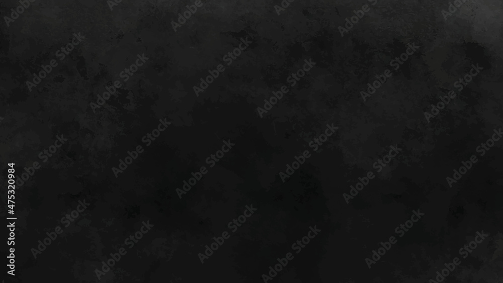 Naklejka premium Black wall grunge background. Dark gray cement wall background with copy space. Black grunge banner with wall texture. Cement wall background with cracked surface.