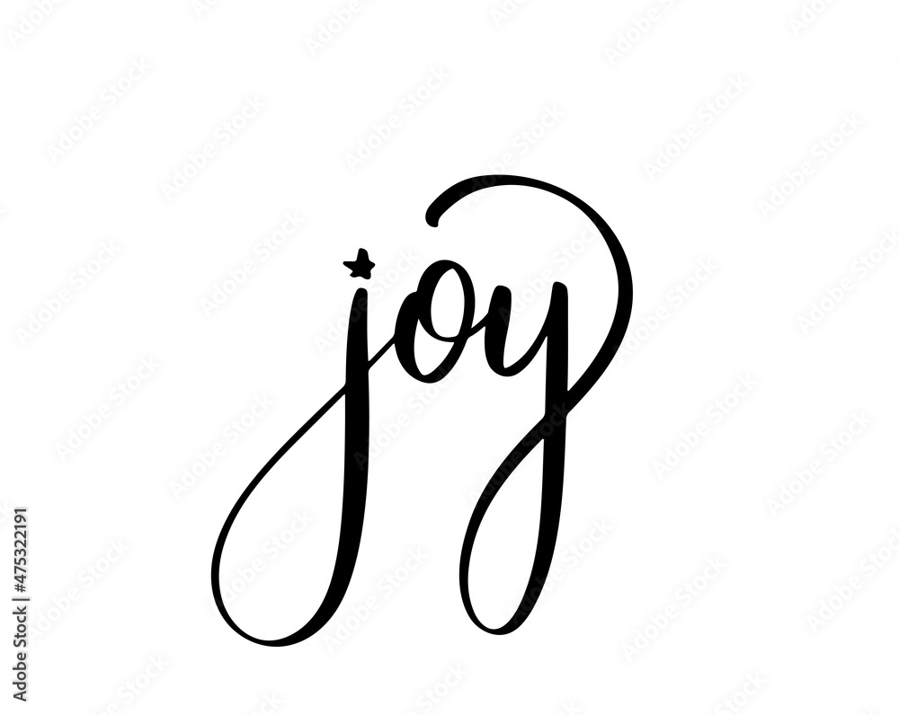 JOY brush calligraphy vector banner. JOY brush calligraphy vector banner.