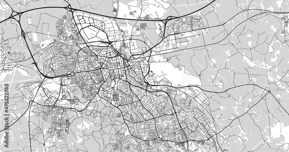Fototapeta premium Urban vector city map of Linkoeping, Sweden, Europe