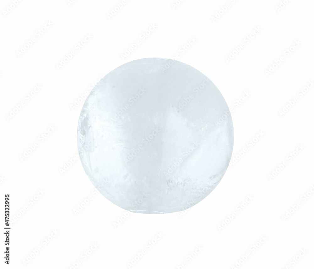 One frozen ice ball isolated on white One frozen ice ball isolated on white