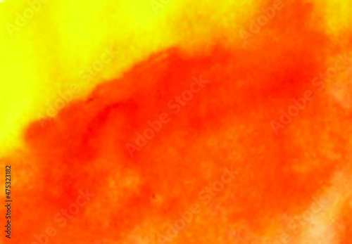Yellow and red atercolor hand drawn background