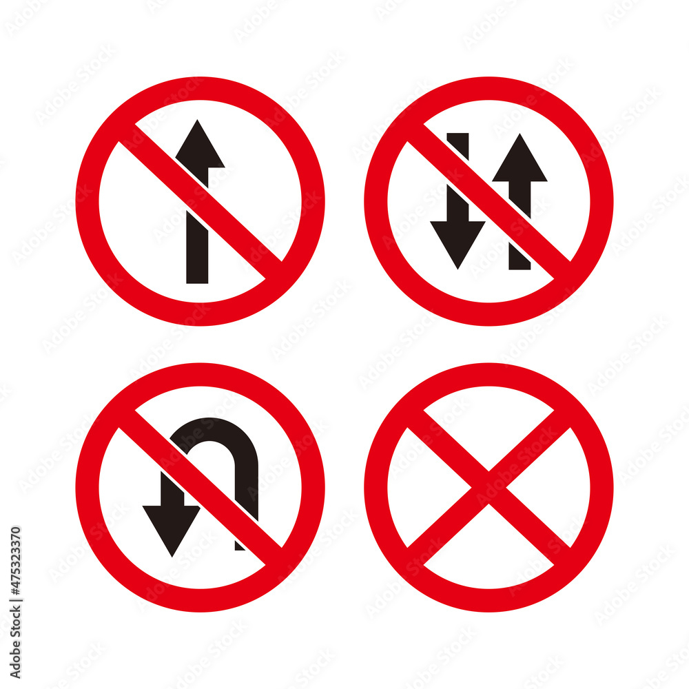 Prohibition icon vector illustration symbol Prohibition icon vector illustration symbol