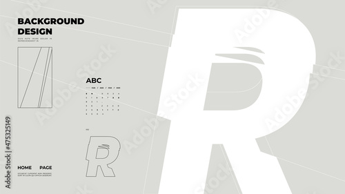 Abstract homepage background. Minimal illustration. Chopped, cut, glitch, broken type, lite composition.