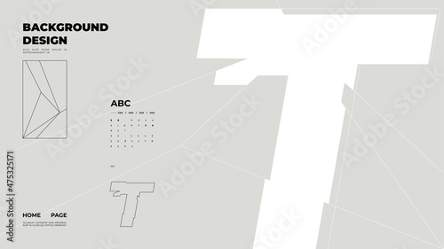 Abstract homepage background. Minimal illustration. Chopped, cut, glitch, broken type, lite composition.