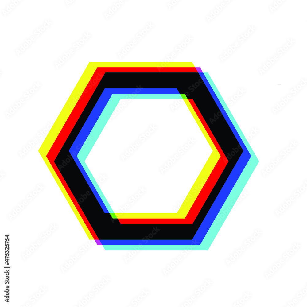 Glitch distorted geometric shape . Blurred hexagon .Minimal art design . Noise destroyed logo . Trendy defect error shapes . Glitched frame .Broken effect .vector Glitch distorted geometric shape . Blurred hexagon .Minimal art design . Noise destroyed logo . Trendy defect error shapes . Glitched frame .Broken effect .vector