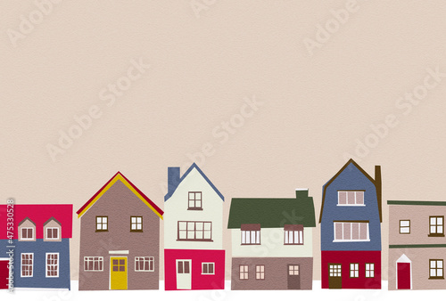 背景素材_ヨーロッパ風の街並み