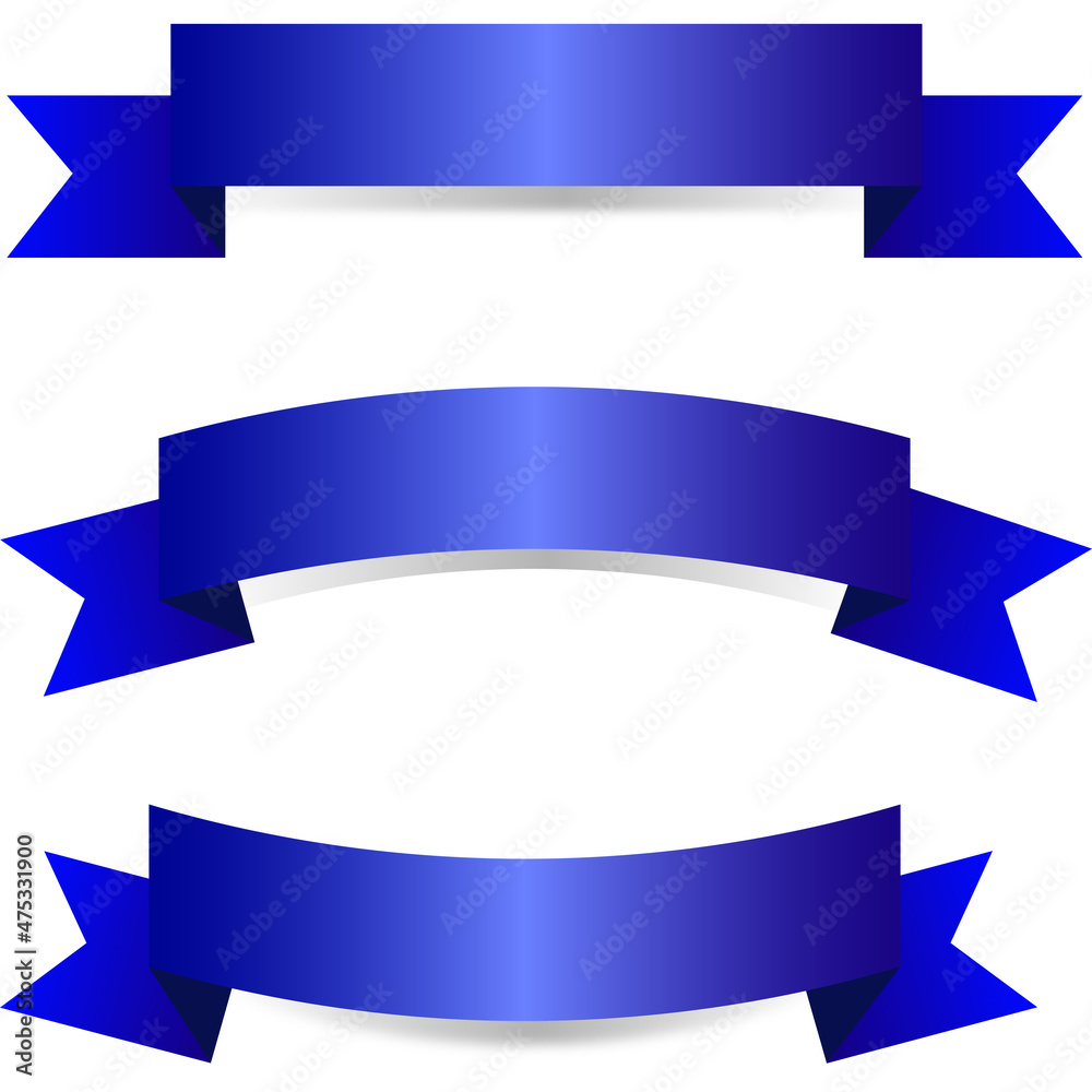 Fototapeta premium Blue ribbons,banners,vector illustration