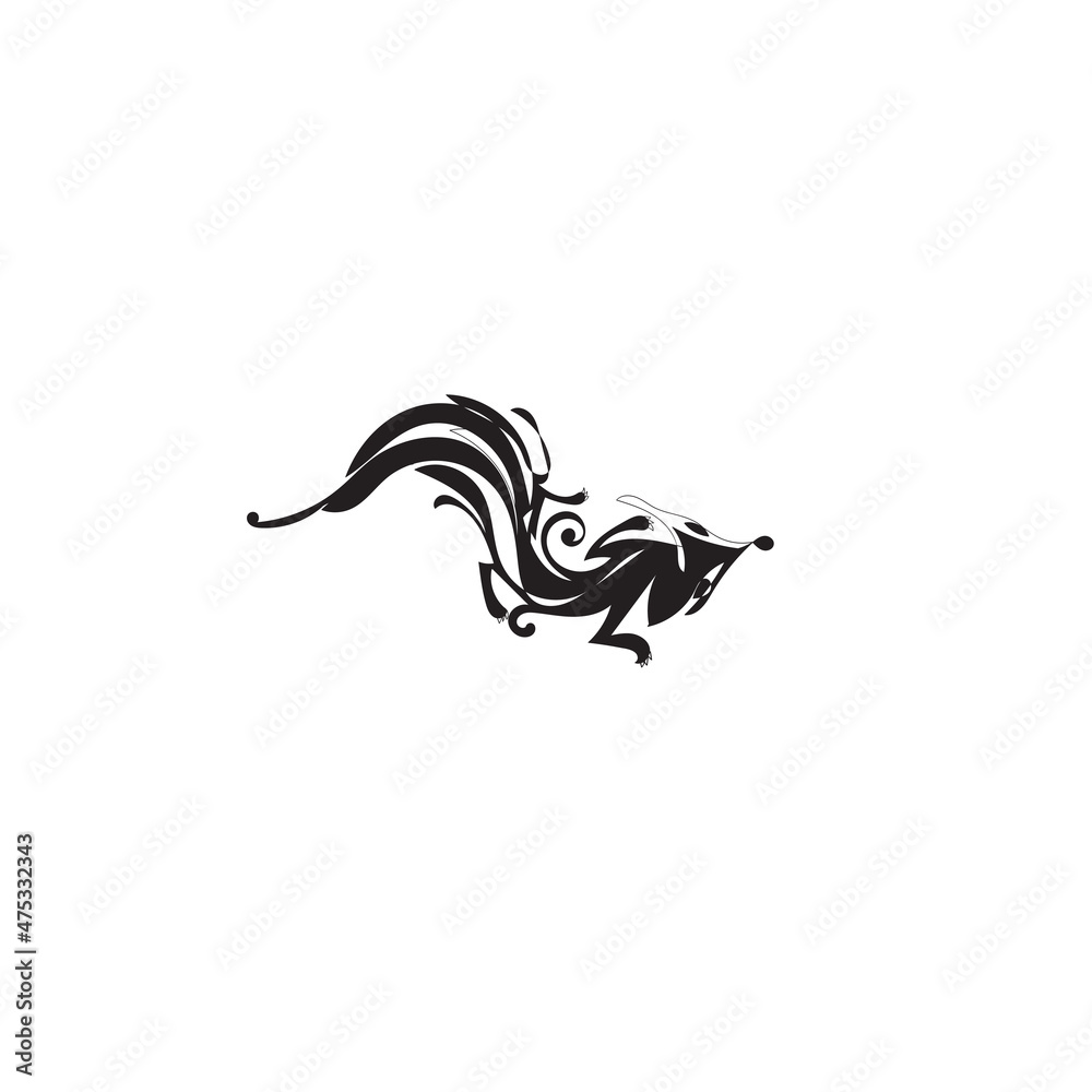 fox animal silhouette illustration icon vector fox animal silhouette illustration icon vector