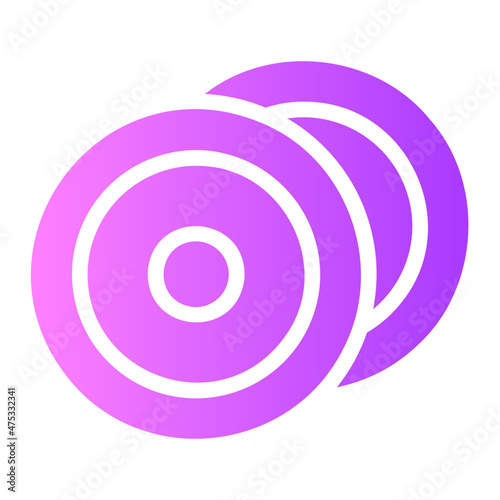 weight plates gradient icon
