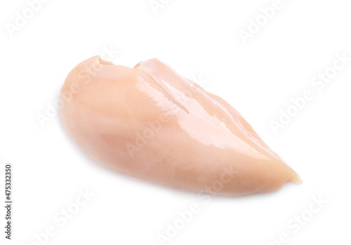 Raw chicken breast isolated on white. Fresh meat
