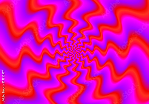 Red waves. Spin illusion.
