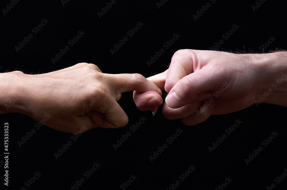 The sense of touch expresses feelings and emotions through the contact with male and female hand The sense of touch expresses feelings and emotions through the contact with male and female hand