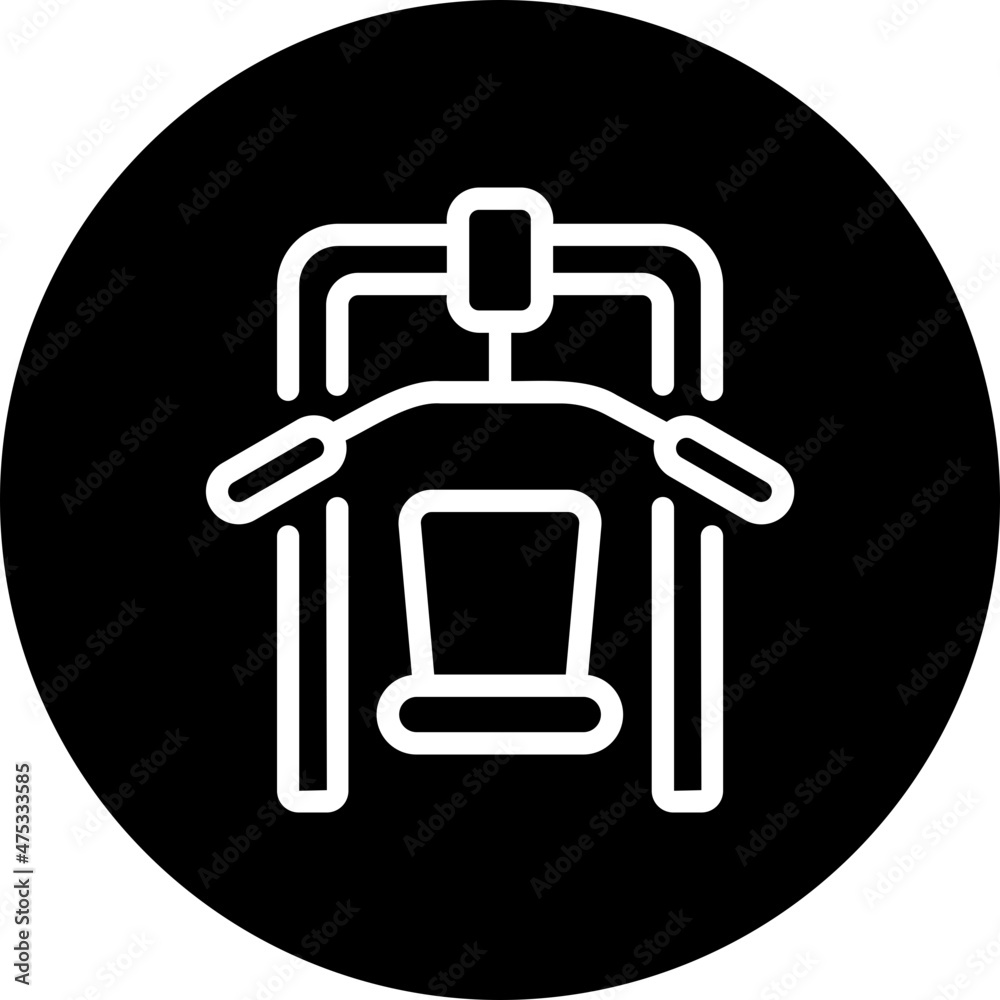 gym machine glyph icon gym machine glyph icon