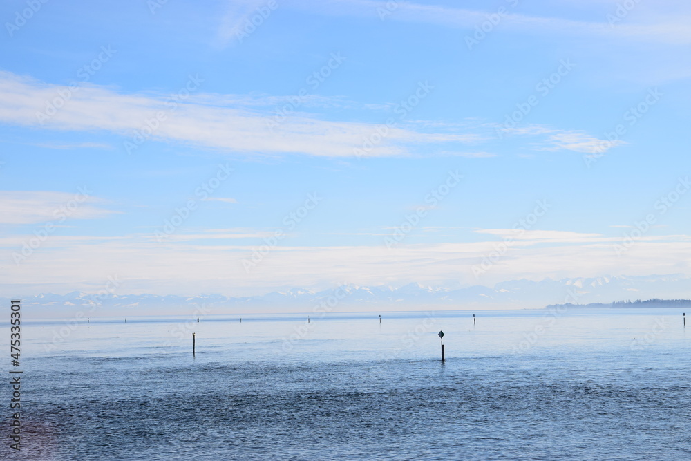 Bodensee und Alpen