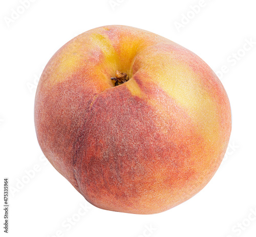 Fresh peach isolated on white background