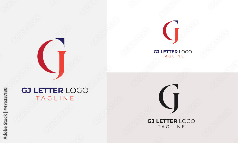 GJ Letter logo design template for company and business GJ Letter logo design template for company and business