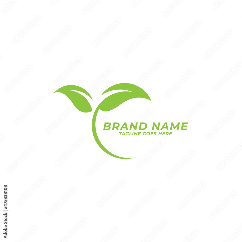 green nature leaf ornament logo icon vector template. green nature leaf ornament logo icon vector template.