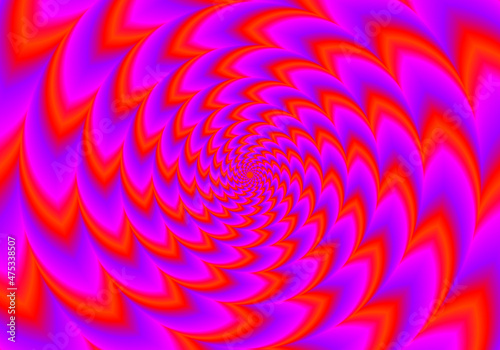 Red spirals. Spin illusion.