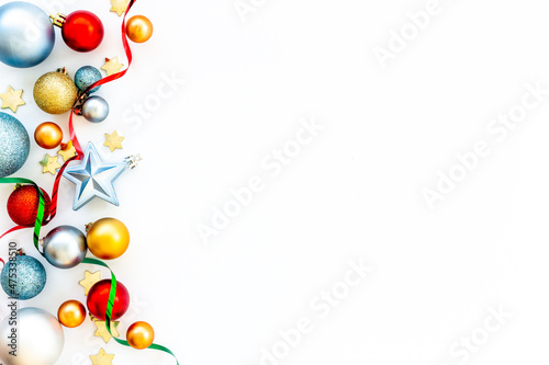 Christmas and New Year frame decor - greeting card banner
