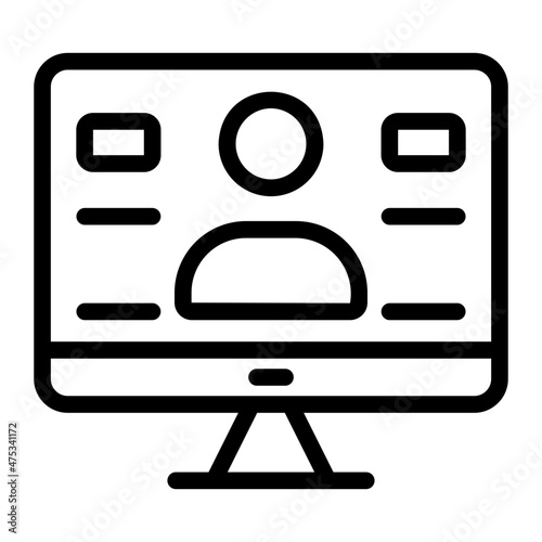 videocall line icon