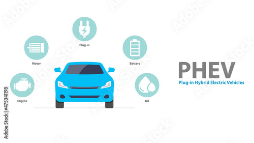 Types of electric vehicles infographic.