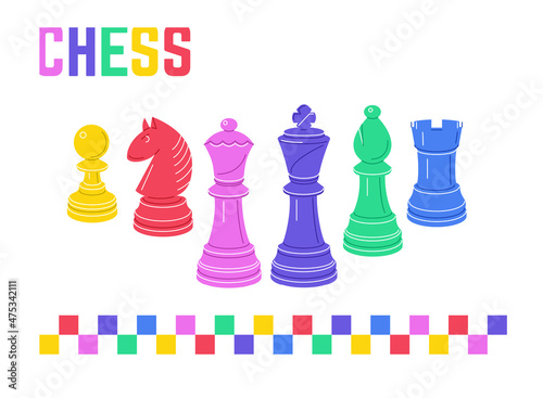 Chess set illustration photo