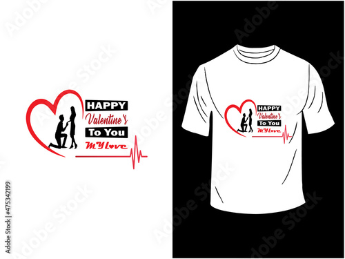  Happy Valentine's Day T-shirt Design