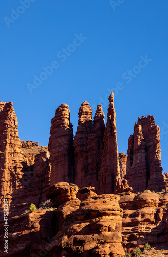 Fisher Towers Moab Utah Scenic Rugged Landscape