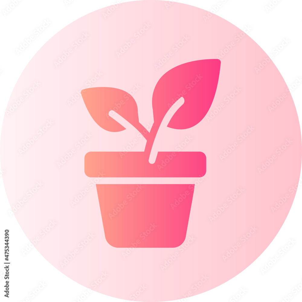 Potted Plant gradient icon Potted Plant gradient icon
