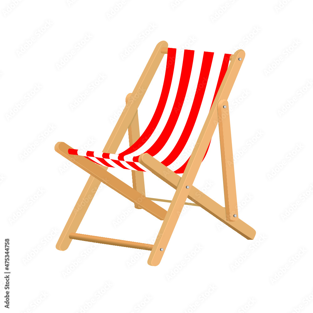 Deck chair isolated on a white background